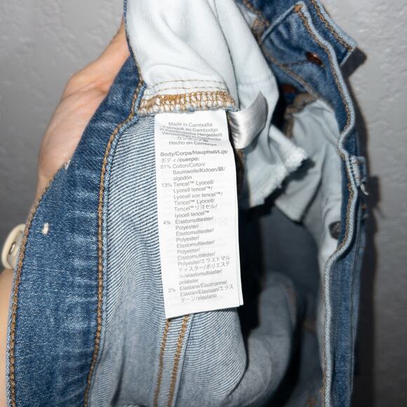 Madewell Dewey Blue Wash 9” Mid Rise Skinny Crop Jeans Size 27 - Picture 9 of 10